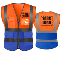 Gilet de sécurité haute visibilité en maille respirante fluorescente en polyester, le plus vendu pour la construction et le travail