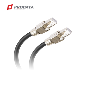 สายแพทช์คอร์ดอิเล็กทรอนิกส์ยี่ห้อ PRODATA ของไต้หวัน แบบมีฉนวน PVC PTFE หัวต่อ RJ45/RJ12 Cat7/Cat6/Cat5 หัวงอ 90 องศา มาตรฐาน ISO9001 - Product Image 3