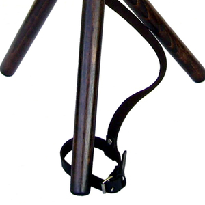 เก้าอี้ขาตั้งหนังพับได้ทำจากไม้สำหรับตกปลากลางแจ้งสำหรับตั้งแคมป์และล่าสัตว์ - Product Image 4