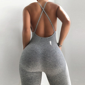 Ensemble de Yoga S-XL femmes séchage rapide une pièce Spandex Yoga <span class=keywords><strong>combinaison</strong></span> Yoga costume Fitness entraînement vêtements de sport - Product Image 5