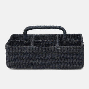 Open Weaving Seagrass <b>Utensil</b> <b>Holder</b> for Countertop Raffia Grass Cutlery and Napkin <b>Holder</b> Caddy - Product Image 2