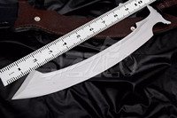 Magnifique couteau utilitaire de camping artisanal en acier inoxydable avec manche en bois et étui en cuir, cadeau OEM