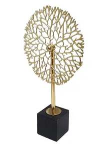 Stylish <b>Cast</b> Aluminium Table Decorative Abstract Table Top Sculpture Shiny Gold Finishing Handmade Table Decorative Sculpture - Product Image 2