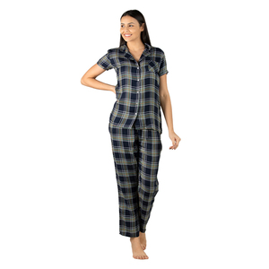 Ensemble pyjama 100% coton 2 pièces pour femmes vêtements de nuit d'été de qualité assurée du meilleur fournisseur et exportateur indien pour un usage domestique - Product Image 1