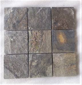 Azulejos de mosaico de pizarra de cuarcita verde Zeera natural Azulejos decorativos de pared y suelo resistentes al ácido con acabado de superficie dividida - Product Image 3