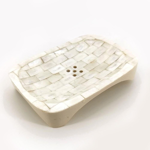 จานสบู่ฝังเลี่ยมเปลือกหอยมุกของตัวเองจานสบู่ทำด้วยมือจากเวียดนาม - Product Image 5