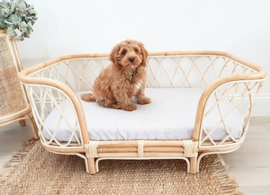 Lit pour animaux de compagnie en rotin tissé à la main panier de couchage confortable écologique naturel pour chats, petits chiens et décoration intérieure - Product Image 6