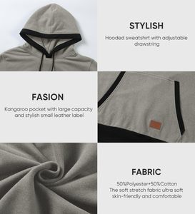 Sweat à capuche surdimensionné et lourd avec logo personnalisé, streetwear unisexe, 100% coton molletonné, sweat à capuche vierge, fabricant en gros - Product Image 3