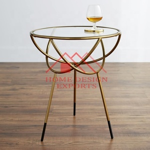 Meuble décoratif en bois de verre, Table d'appoint, bureau, chambre, Restaurant, fabriqué en inde - Product Image 6