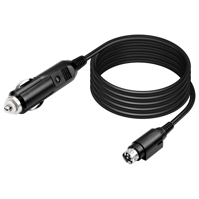 12V DC 18AWG Car Charger Cable, Cigarette Lighter Male to 4-Pin Mini Din Male Cable for DVD, LCD TV, Car DVR, Camera