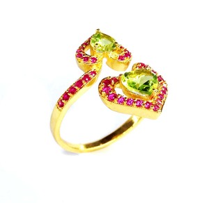 Vente en gros de breloque en plaqué or en argent sterling 925 faite à la main avec des pierres précieuses multicolores - Product Image 3