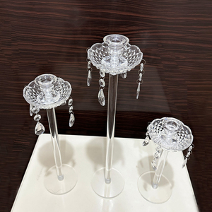 Nouveau Porte-Bougie en Acrylique Perlé Transparent, Centre de Table Écologique pour Mariage, Noël, Banquet et Décoration Nuptiale - Product Image 3