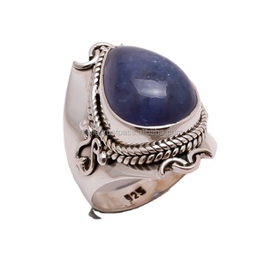 Bague tanzanite en argent sterling 925 faite à la main bijoux en argent fin en vrac en gros pour mariage ou cadeau de noël - Product Image 1