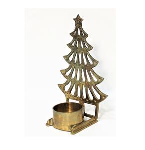 Nouveau design décoration de noël en métal laiton chauffe-plat support votif en couleur cuivre pour la décoration de noël - Product Image 1