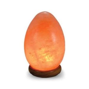 Lámpara de sal rosa del Himalaya en forma de cuenco de huevo con amor tallado en base de madera para decoración del hogar y bienestar - Product Image 3