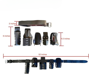 เข็มขัดเครื่องมือนั่งร้านแบบพรีเมี่ยมที่สร้างขึ้นเพื่อรองรับเครื่องมือหลากหลายที่มีการเย็บเสริมและออกแบบตามหลักสรีรศาสตร์สำหรับการใช้งาน - Product Image 6