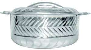 Casserole martelée moderne à double finition avec base argentée et couvercle garni d'or pour l'affichage - Product Image 3