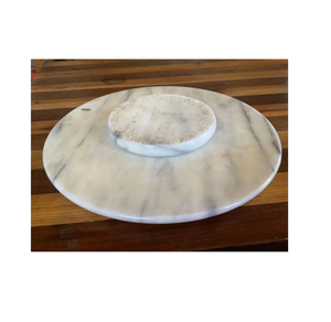 Tocadiscos decorativo encimera de cocina mármol Lazy Susan tocadiscos organizador con accesorios pieza de diseño - Product Image 2