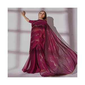 <b>Red</b> <b>Silk</b> Girls' 3-Piece Kameez Shalwar Amazing Hot Selling Party Dress Pakistani Ladies Suit for Indian Summer Winter Wear - Product Image 3