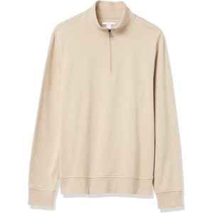 Custom Logo Polyester/Cotton Fleece Quarter <b>Zip</b> Sweatshirts for Men Plain Dyed Fashion Winter Tops - Product Image 6