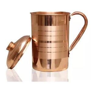 Export Quality Traditional <b>Design</b> Copper Jug Polished Surface Best for Ayurveda and Gifting Purpose <b>by</b> Tradebit - Product Image 1