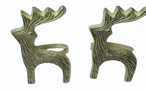 Anneaux de serviette de mariage en cristal avec forme de feuille et motif floral, écologiques - Product Image 3