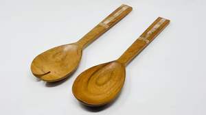 Utensilio de cocina de servidor de ensalada de madera ecológico de gran venta para mezclar ensalada en el hogar, hoteles, restaurantes, bodas - Product Image 5