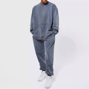 Conjunto Deportivo Unisex de Invierno de Algodón y Poliéster, Dos Piezas, Sudadera con Capucha y Pantalones Deportivos, Diseño Personalizado, Impresión, Transpirable, Ecológico, Ligero - Product Image 1