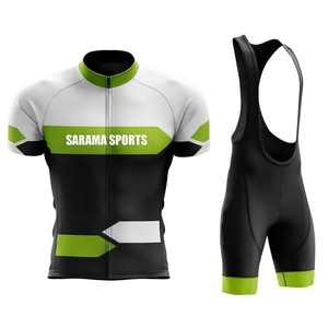 Nouveauté, ensembles de vêtements de cyclisme unisexes, cuissards, prix de gros, haute qualité, respirant, couleurs et designs personnalisables, 100% polyester - Product Image 1