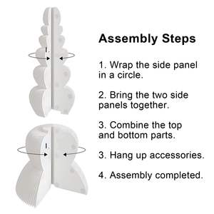 Arbre de Noël vert pliable arbre de Noël en papier avec accessoires arbre de Noël en nid d'abeille pour la fête - Product Image 5