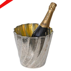 Seau à glace fini argent brillant de qualité supérieure pour restaurant de mariage - Product Image 4
