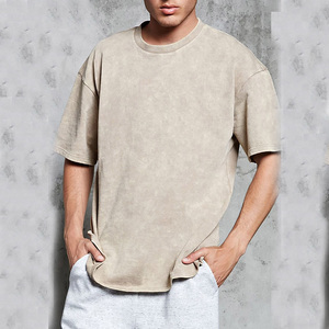 Maillots d'été décontractés formels imprimés avec logo personnalisé 100% coton à séchage rapide lavé à l'acide poids lourd fibre de bambou - Product Image 3