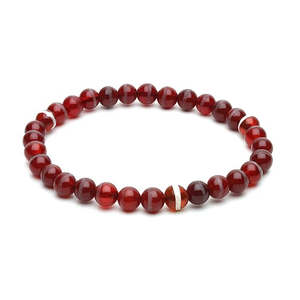 Bracelet en calcédoine brune, pierre astrologique, unisexe - certifié naturel et aux effets positifs - Product Image 2
