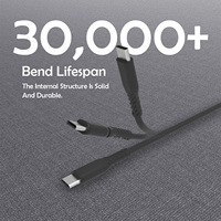 Cable USB-A a Lightning 2 en 1, Carga Rápida y Transferencia de Datos para Teléfono Móvil, Revestimiento de Silicona, Conductor de Cobre Puro