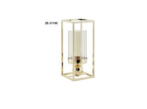 Candelabro Cónico de Plata Hecho a Mano de Lujo con Base de Madera Natural para Salas de Estar Elegantes y Actividades Religiosas Navideñas - Product Image 3