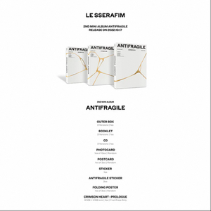 Carte photo CD K-POP scellée LE SSERAFIM 2ème mini album [ANTIFRAGILE] HYBE COMPACT Ver Corée Officiel Authentique Merchandise - Product Image 1