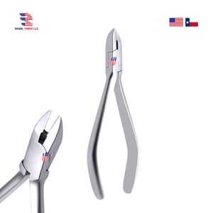 Equipos dentales Cortador de pines de ortodoncia Ángulo de 15 grados 0.015 ''Alicates de corte de alambre Cortador de ligadura estándar para cables de ligadura - Product Image 3