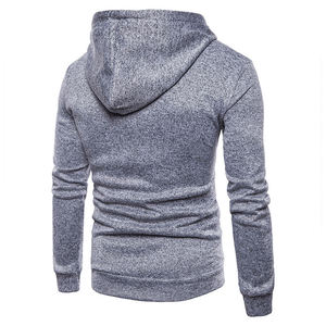 Sudadera con Capucha de Invierno para Hombre, Estilo Hip Hop, Casual, Moderna, Lisa, Corte Regular, 100% Algodón, con Cierre, Deportiva, Cálida - Product Image 2