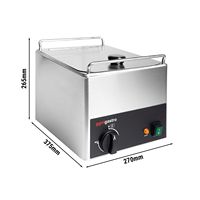 Chauffe-Plats Commercial Ggmgastro 1kW 10L de Comptoir avec Réglage de Température jusqu'à 85°C et Équipement de Maintien au Chaud/Présentation