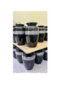 Urna Funeraria Grande de Aluminio Estilo Americano para Cenizas de Adultos, 10 Pulgadas, 220 Pulgadas Cúbicas de Capacidad, Hecha a Mano, Color Blanco Perla, Personalizable - Product Image 6