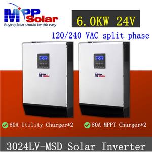 Cargador Solar MPP de Onda Sinusoidal Pura, Inversor Monofásico de CA a CA, 80A, 6000 V, 120V, 240V, 24V, W, 2 Unidades - Product Image 2