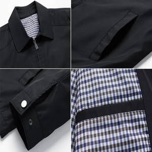 Veste d'hiver pour hommes Manteaux avec col à capuche Coupe-vent épais d'extérieur Grande taille Toile de coton - Product Image 5
