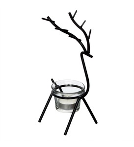 Deer Vintage Metal Brass Candle <b>Holders</b> Lanterns and Candle Stand Set for Wedding Dinner Table Decor - Product Image 2
