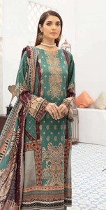 Salwar Kameez ชุดเดรสสนามหญ้า Patiyaia,ชุดสูทพร้อมคอปัก3ชิ้นเลือกขนาดที่กำหนดเอง - Product Image 2