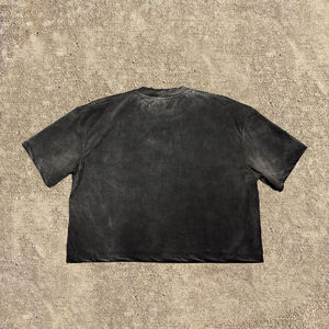 Camisetas con cuello redondo y logotipo estampado Dtg con diseño de ropa de calle personalizada para hombre, camiseta de gran tamaño con efecto lavado para hombre - Product Image 5