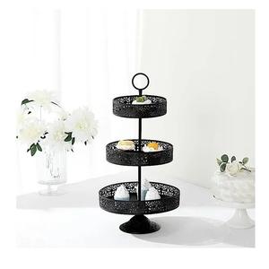 Support à gâteau rond réversible en métal de style britannique prix de gros support à gâteau en aluminium pour les fêtes de mariage - Product Image 1