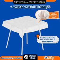 NIDY Nappe carrée jetable non tissée, résistante à l'eau, anti-poussière et écologique pour fêtes et événements