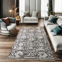 Goldenmoon Luxury Hotel Style Abstract Polypropylene Wall to Wall Rug Cushioned Stain Resistant & Non-Slip Home Car Golf Use