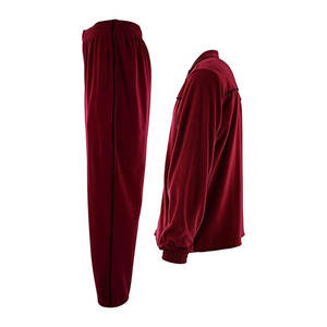 Luxury <b>Mens</b> <b>Velour</b> <b>Tracksuit</b> Outfit with Zippered Storage Pockets Perfect for Jogging Relaxing and Outdoor Use Red - Product Image 3
