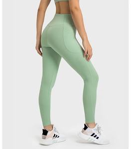 <b>Women's</b> High Quality Sports Fitness Yoga <b>Leggings</b> New Design High Waist Gym Pants with Solid <b>Pattern</b> - Product Image 3